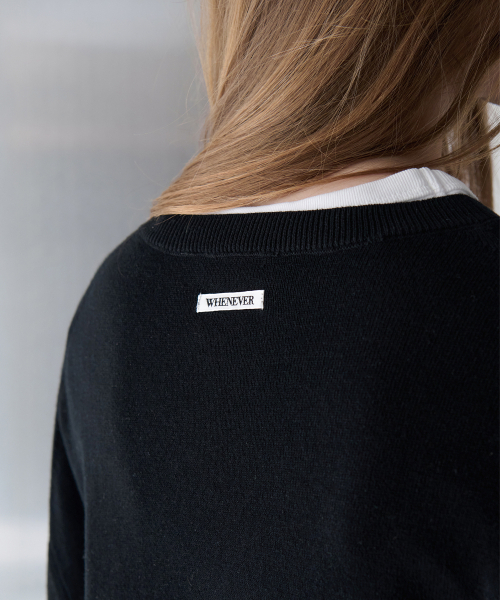LEVAR(レバー)の「All-day Cotton Round Knit - Black(ニット/セーター・レディース・その他・FREE)」の3枚目の写真