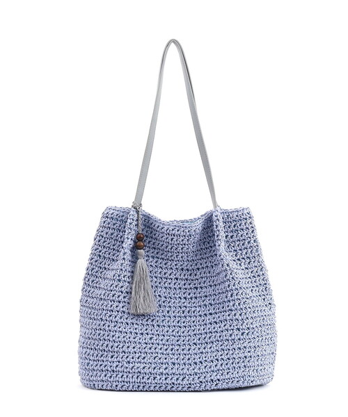 COOCO(クーコ)の「ウッドパーツタッセルペーパートートバッグ(かごバッグ・レディース・ブラック/イエロー/サックスブルー/グリーン/キャメル・FREE)」の10枚目の写真