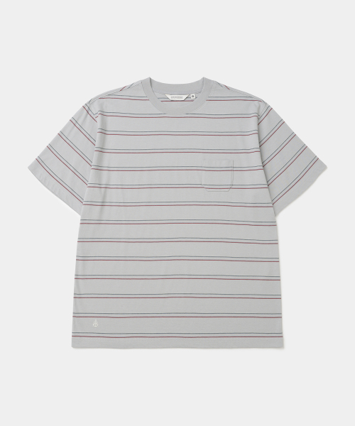 UNIFORM BRIDGE(ユニフォームブリッジ)の「vintage stripe s/s t-shirt grey(Tシャツ/カットソー・メンズ・その他・X-SMALL/SMALL/MEDIUM/LARGE/X-LARGE/XX-LARGE)」の1枚目の写真