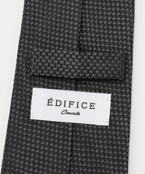 EDIFICE（エディフィス）の「PB バスケットソリッドタイ（ネクタイ・メンズ・ネイビー/グレー・FREE）」の3枚目の写真