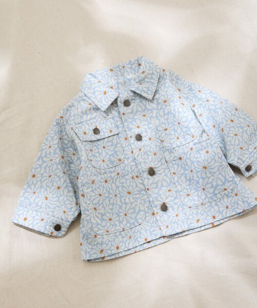 CIAOPANIC TYPY（チャオパニックティピー）の「【BABY】【Qinn】ムジ柄ダックカバーオール：80～100cm（その他ベビーウェア・キッズ・オフホワイト/ブラウン/サックスブルー・80/100）」の3枚目の写真