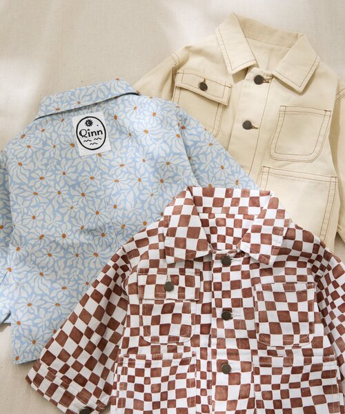 CIAOPANIC TYPY（チャオパニックティピー）の「【BABY】【Qinn】ムジ柄ダックカバーオール：80～100cm（その他ベビーウェア・キッズ・オフホワイト/ブラウン/サックスブルー・80/100）」の7枚目の写真