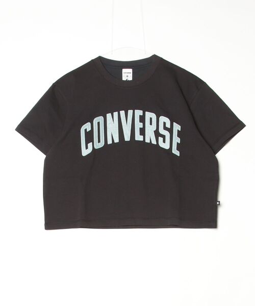 CONVERSE（コンバース）の「コンバース  CV FELT LOGO TEE L 半袖Tシャツ（Tシャツ/カットソー・レディース・ホワイト/ブラック・M/L）」の11枚目の写真