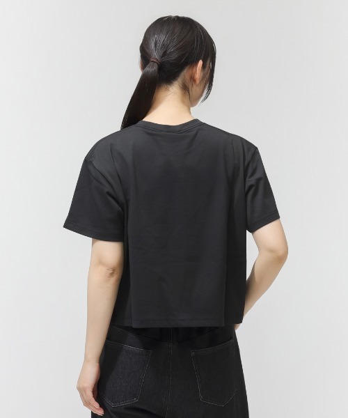 CONVERSE（コンバース）の「コンバース  CV FELT LOGO TEE L 半袖Tシャツ（Tシャツ/カットソー・レディース・ホワイト/ブラック・M/L）」の5枚目の写真