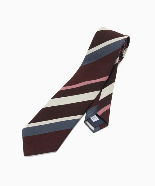 EDIFICE（エディフィス）の「PB ワイドマルチストライプタイ（ネクタイ・メンズ・ボルドー・FREE）」の2枚目の写真