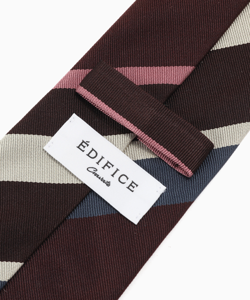 EDIFICE（エディフィス）の「PB ワイドマルチストライプタイ（ネクタイ・メンズ・ボルドー・FREE）」の3枚目の写真