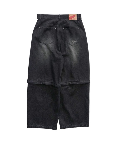Subciety（サブサエティ）の「Painted 2way denim pants（デニムパンツ・メンズ・ブラック/インディゴブルー・X-LARGE/LARGE/MEDIUM/SMALL）」の4枚目の写真