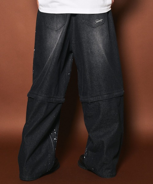 Subciety（サブサエティ）の「Painted 2way denim pants（デニムパンツ・メンズ・ブラック/インディゴブルー・X-LARGE/LARGE/MEDIUM/SMALL）」の10枚目の写真