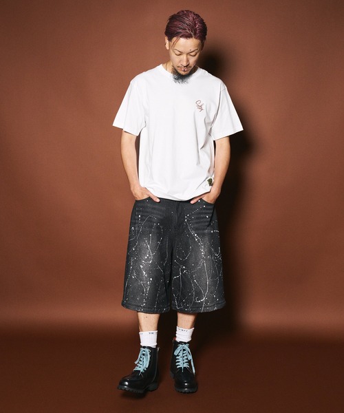 Subciety（サブサエティ）の「Painted 2way denim pants（デニムパンツ・メンズ・ブラック/インディゴブルー・X-LARGE/LARGE/MEDIUM/SMALL）」の12枚目の写真