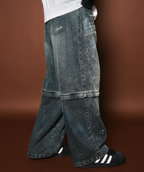 Subciety（サブサエティ）の「Painted 2way denim pants（デニムパンツ・メンズ・ブラック/インディゴブルー・X-LARGE/LARGE/MEDIUM/SMALL）」の16枚目の写真