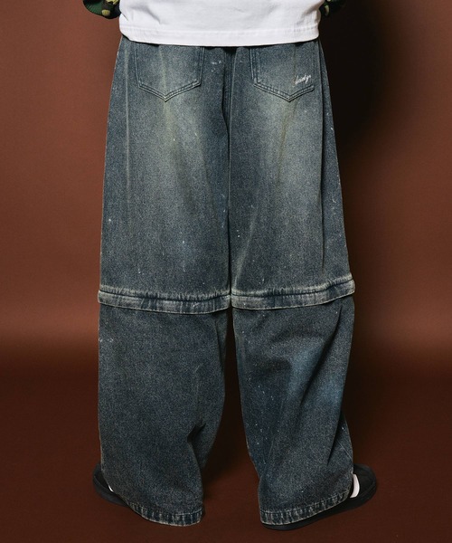 Subciety（サブサエティ）の「Painted 2way denim pants（デニムパンツ・メンズ・ブラック/インディゴブルー・X-LARGE/LARGE/MEDIUM/SMALL）」の17枚目の写真