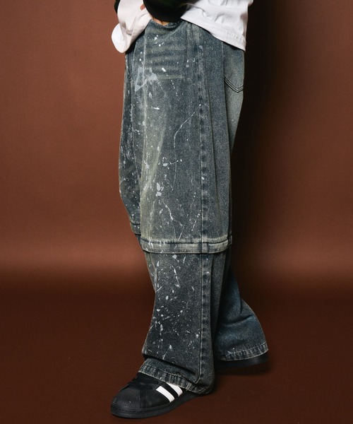 Subciety（サブサエティ）の「Painted 2way denim pants（デニムパンツ・メンズ・ブラック/インディゴブルー・X-LARGE/LARGE/MEDIUM/SMALL）」の18枚目の写真