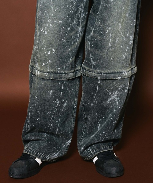 Subciety（サブサエティ）の「Painted 2way denim pants（デニムパンツ・メンズ・ブラック/インディゴブルー・X-LARGE/LARGE/MEDIUM/SMALL）」の19枚目の写真