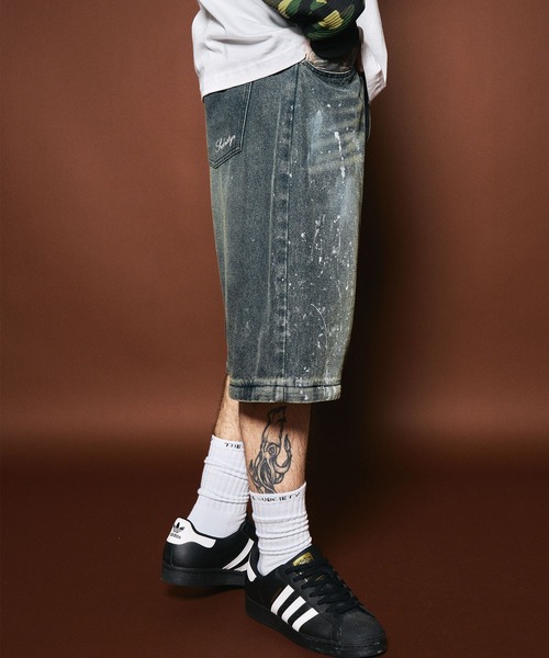 Subciety（サブサエティ）の「Painted 2way denim pants（デニムパンツ・メンズ・ブラック/インディゴブルー・X-LARGE/LARGE/MEDIUM/SMALL）」の22枚目の写真