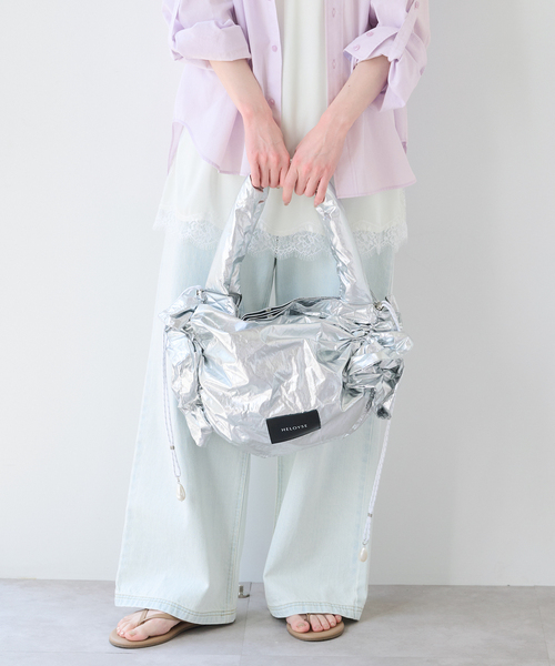 U by SPICK&SPAN（ユーバイスピックアンドスパン）の「HELOYSE/エロイーズ candy tote（トートバッグ・レディース・ブラック/シルバー・FREE）」の6枚目の写真