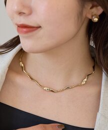 Thevon | 【Mayu企画】ニュアンスウェーブネックレス(サージカル)(ネックレス)