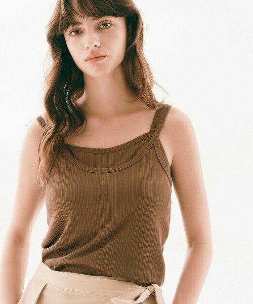 BIANCA（ビアンカ）の「【インナーにおすすめ】カップ付きキャミソール（キャミソール・レディース・ブラウン/ホワイト/ブラック・38）」の6枚目の写真