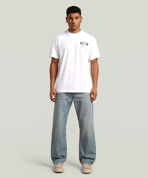 G-STAR(ジースター)の「Box Globe Graphic T-Shirt/フロントボックスグラフィックロゴTシャツ(Tシャツ/カットソー・メンズ・ホワイト/ダークブラック・SMALL/MEDIUM/LARGE/X-LARGE/X-SMALL)」の13枚目の写真