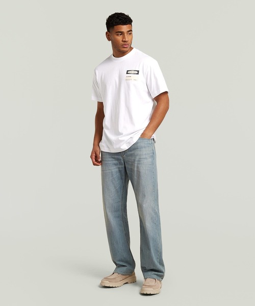 G-STAR(ジースター)の「Box Globe Graphic T-Shirt/フロントボックスグラフィックロゴTシャツ(Tシャツ/カットソー・メンズ・ホワイト/ダークブラック・SMALL/MEDIUM/LARGE/X-LARGE/X-SMALL)」の12枚目の写真