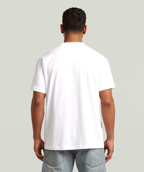 G-STAR(ジースター)の「Box Globe Graphic T-Shirt/フロントボックスグラフィックロゴTシャツ(Tシャツ/カットソー・メンズ・ホワイト/ダークブラック・SMALL/MEDIUM/LARGE/X-LARGE/X-SMALL)」の14枚目の写真