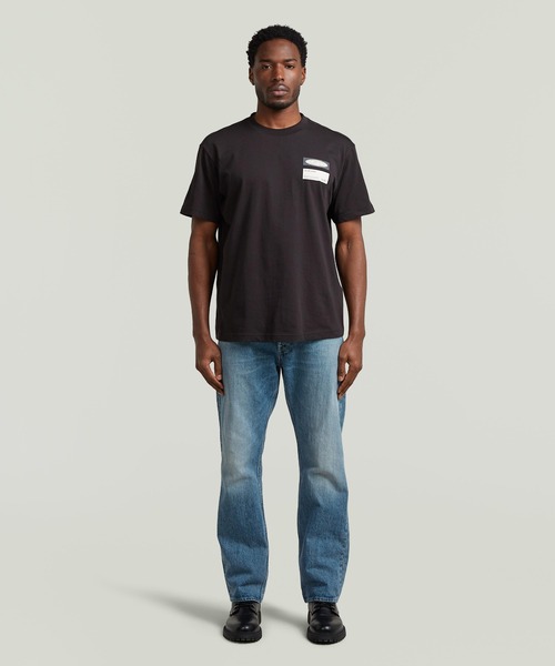 G-STAR(ジースター)の「Box Globe Graphic T-Shirt/フロントボックスグラフィックロゴTシャツ(Tシャツ/カットソー・メンズ・ホワイト/ダークブラック・SMALL/MEDIUM/LARGE/X-LARGE/X-SMALL)」の6枚目の写真
