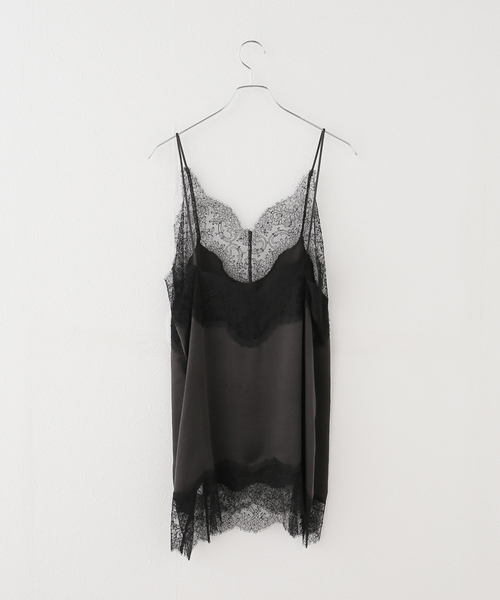 IENA(イエナ)の「Raspail/ラスパイユ Lace Swithed Camisole キャミソール RB-278(キャミソール・レディース・ブラック・FREE)」の2枚目の写真