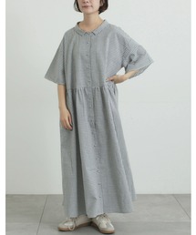 Samansa Mos2（サマンサ モスモス）の「ちび襟シャツワンピース（ワンピース）」