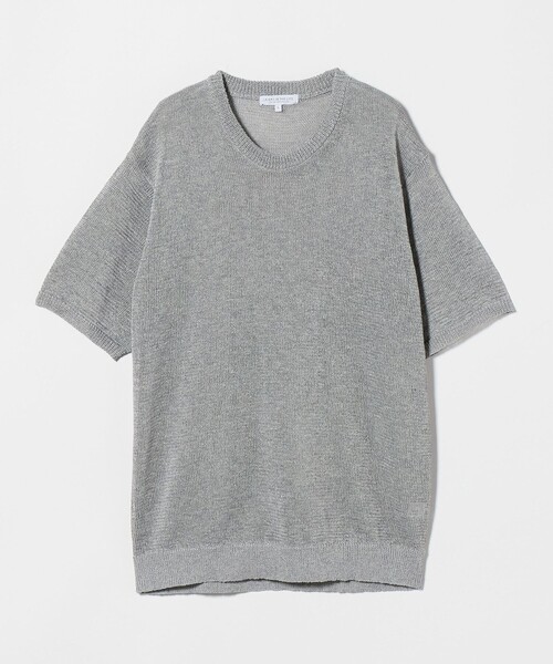 A DAY IN THE LIFE UNITED ARROWS(アデイインザライフユナイテッドアローズ)の「リネンライク テンジク ニットTシャツ-ウォッシャブル-<A DAY IN THE LIFE>(ニット/セーター・メンズ・ネイビー/ライトグレー/オリーブ・L/M)」の2枚目の写真