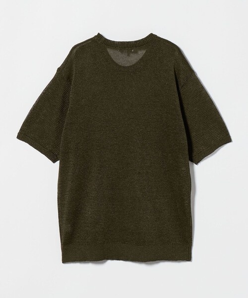 A DAY IN THE LIFE UNITED ARROWS(アデイインザライフユナイテッドアローズ)の「リネンライク テンジク ニットTシャツ-ウォッシャブル-<A DAY IN THE LIFE>(ニット/セーター・メンズ・ネイビー/ライトグレー/オリーブ・L/M)」の4枚目の写真
