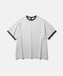 MOIF（モイフ）の「[SS26] RINGER H/S TEE / LIGHT HEATHER GRAY（Tシャツ/カットソー）」