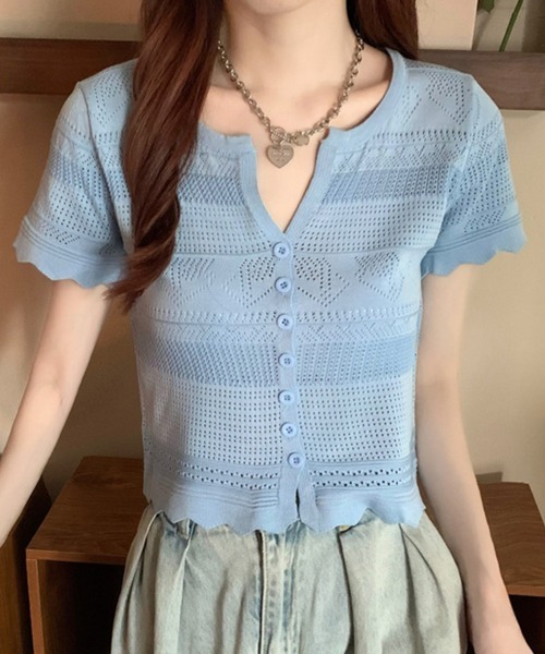 mielu(ミエル)の「ヘンリーネックコンパクトトップス(シャツ/ブラウス・レディース・ホワイト/ブルー/ピンク/ベージュ/ブラック/イエロー/グリーン・FREE)」の17枚目の写真