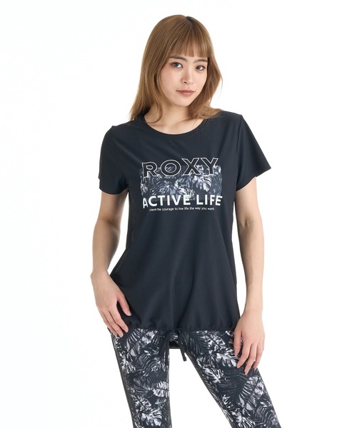 ROXY(ロキシー)の「ROXY FITNESS BREEZE FLOW S/S TEE Tシャツ /QUIK DRY/UVカット 【2026年夏モデル】(Tシャツ/カットソー・レディース・ブラック/ホワイト/パープル・LARGE/MEDIUM/SMALL)」の2枚目の写真