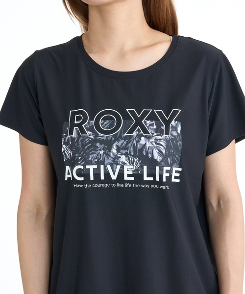 ROXY(ロキシー)の「ROXY FITNESS BREEZE FLOW S/S TEE Tシャツ /QUIK DRY/UVカット 【2026年夏モデル】(Tシャツ/カットソー・レディース・ブラック/ホワイト/パープル・LARGE/MEDIUM/SMALL)」の9枚目の写真