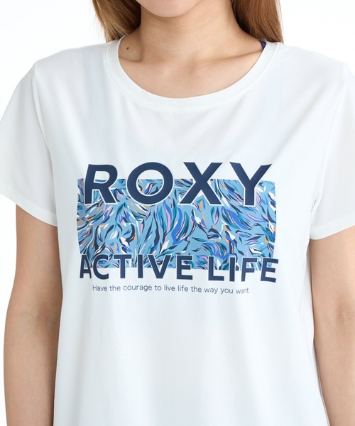 ROXY(ロキシー)の「ROXY FITNESS BREEZE FLOW S/S TEE Tシャツ /QUIK DRY/UVカット 【2026年夏モデル】(Tシャツ/カットソー・レディース・ブラック/ホワイト/パープル・LARGE/MEDIUM/SMALL)」の5枚目の写真