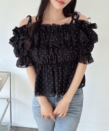 【WEB限定】フリルオフショルブラウス