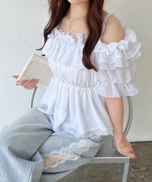 【WEB限定】フリルオフショルブラウス