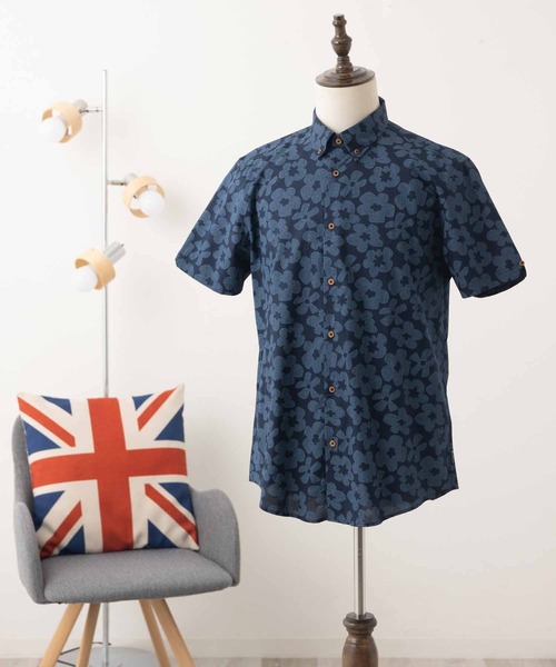 Ben Sherman（ベンシャーマン）の「スティップルフローラルプリントシャツ（シャツ/ブラウス・メンズ・ダークネイビー・LARGE）」の7枚目の写真