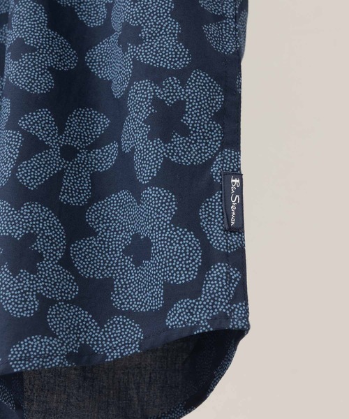 Ben Sherman（ベンシャーマン）の「スティップルフローラルプリントシャツ（シャツ/ブラウス・メンズ・ダークネイビー・LARGE）」の4枚目の写真
