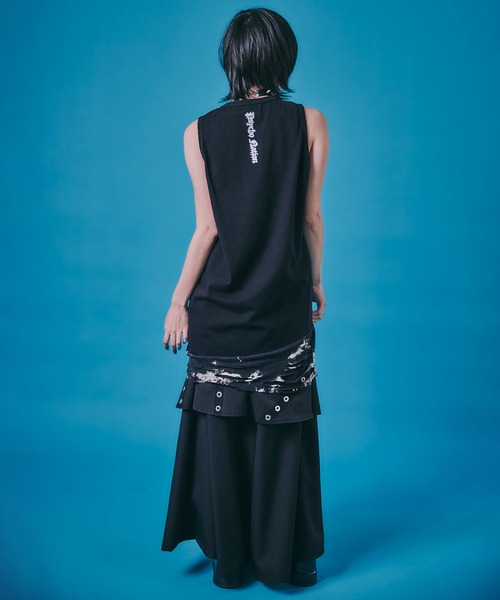 BENDER TOKYO（ベンダートウキョウ）の「［PSYCHO☆NATION サイコネーション］グラフィック プリント ダメージ レイヤード タンクトップ（タンクトップ・メンズ・ブラック×レッド/ブラック×ブラック/ホワイト×ホワイト・L/M）」の20枚目の写真