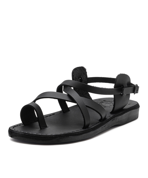JERUSALEM SANDALS(エルサレム サンダル)の「6 ザ グッド シェパード バックル ブラック (THE GOOD SHEPHERD BUCKLE)(サンダル・レディース・ブラック・22.5cm/23cm/23.5cm/24cm/24.5cm/25cm/26cm/27cm/28cm)」の1枚目の写真