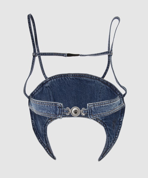 MARINE SERRE（マリーン・セル）の「LIGHT BLUE DENIM BRA TOP（その他トップス・レディース・ブルー系その他・36/34）」の2枚目の写真