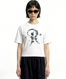 DTFミリアル クールコットンクロップ半袖Tシャツ ホワイト