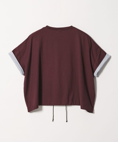 6(ロク)の「<6(ROKU)>コットン ドローストリング ショートスリーブ トップス(Tシャツ/カットソー・レディース・ワイン/ホワイト・FREE)」の18枚目の写真