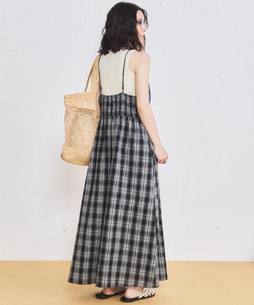 MIRROR STOKE（ミラーストーク）の「【ZOZO限定】BUSTIER CAMISOLE ONEPIECE/ビスチェキャミソールワンピース（ワンピース・レディース・ブラック/オフホワイト・MEDIUM）」の5枚目の写真