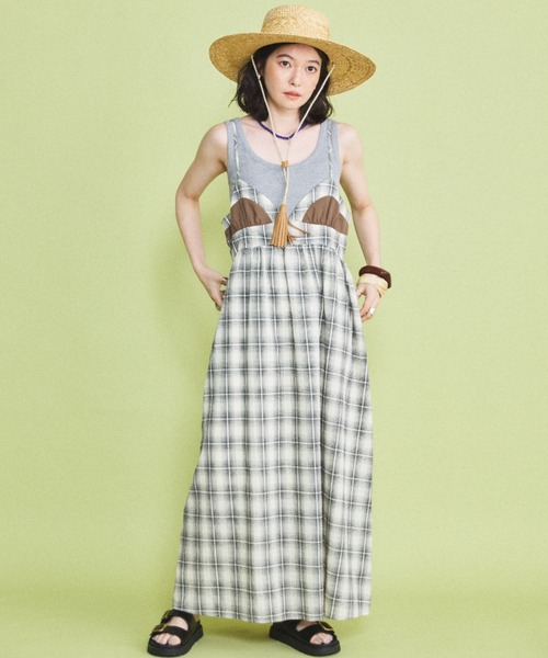 MIRROR STOKE（ミラーストーク）の「【ZOZO限定】BUSTIER CAMISOLE ONEPIECE/ビスチェキャミソールワンピース（ワンピース・レディース・ブラック/オフホワイト・MEDIUM）」の18枚目の写真