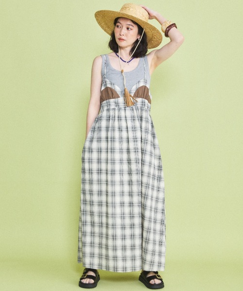 MIRROR STOKE（ミラーストーク）の「【ZOZO限定】BUSTIER CAMISOLE ONEPIECE/ビスチェキャミソールワンピース（ワンピース・レディース・ブラック/オフホワイト・MEDIUM）」の20枚目の写真