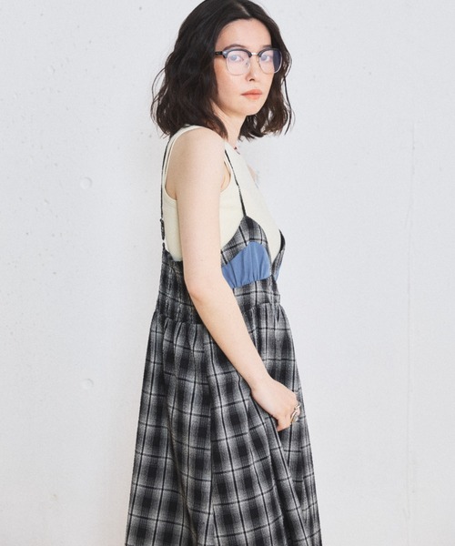 MIRROR STOKE(ミラーストーク)の「【ZOZO限定】BUSTIER CAMISOLE ONEPIECE/ビスチェキャミソールワンピース(ワンピース・レディース・ブラック/オフホワイト・MEDIUM)」の13枚目の写真