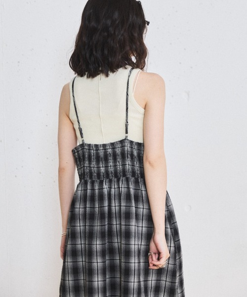 MIRROR STOKE(ミラーストーク)の「【ZOZO限定】BUSTIER CAMISOLE ONEPIECE/ビスチェキャミソールワンピース(ワンピース・レディース・ブラック/オフホワイト・MEDIUM)」の15枚目の写真