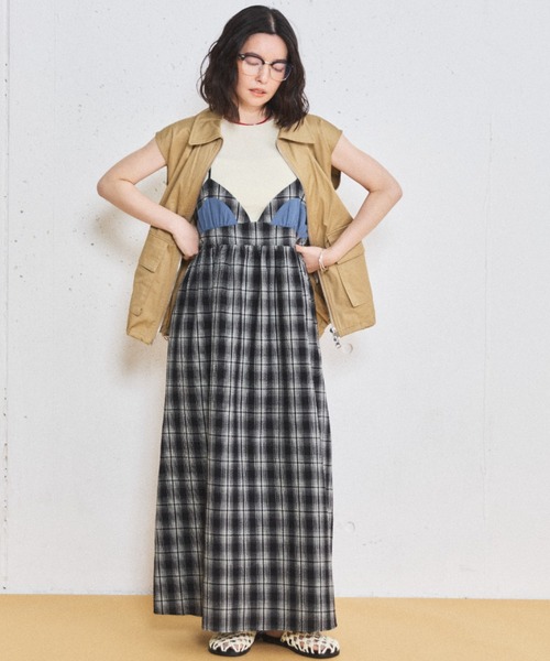 MIRROR STOKE(ミラーストーク)の「【ZOZO限定】BUSTIER CAMISOLE ONEPIECE/ビスチェキャミソールワンピース(ワンピース・レディース・ブラック/オフホワイト・MEDIUM)」の16枚目の写真