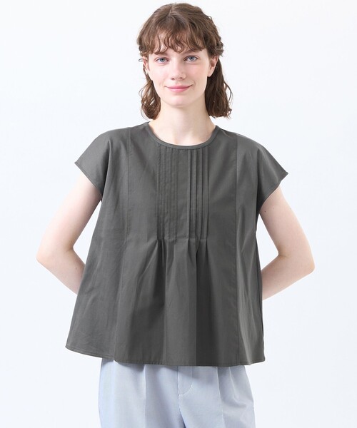 MACKINTOSH PHILOSOPHY(マッキントッシュ フィロソフィー)の「フロントタックフレアカットソー(Tシャツ/カットソー・レディース・ブルー/オフホワイト/ブラック/チャコールグレー・38)」の3枚目の写真